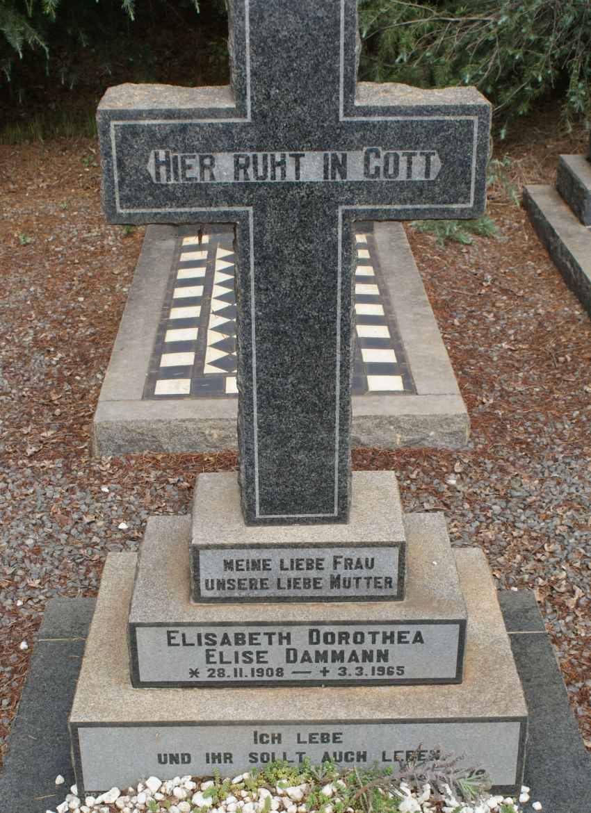 DAMMANN Elisabeth Dorothea Elise nee WELLMANN 1908-1965