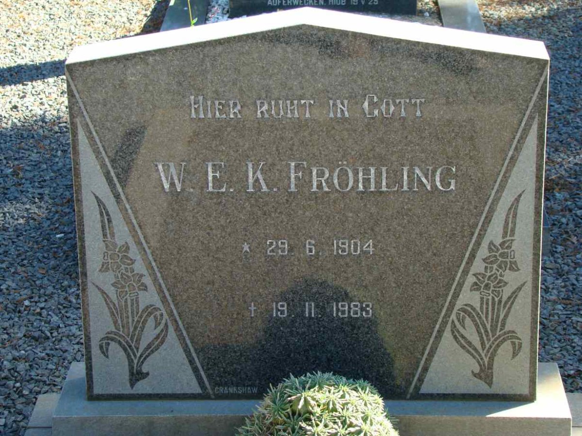 FRÖHLING W.E.K. 1904-1983