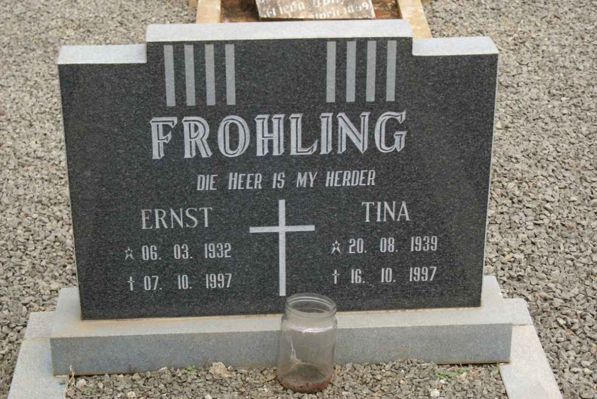 FROHLING Ernst 1932-1997 &amp; Tina 1939-1997