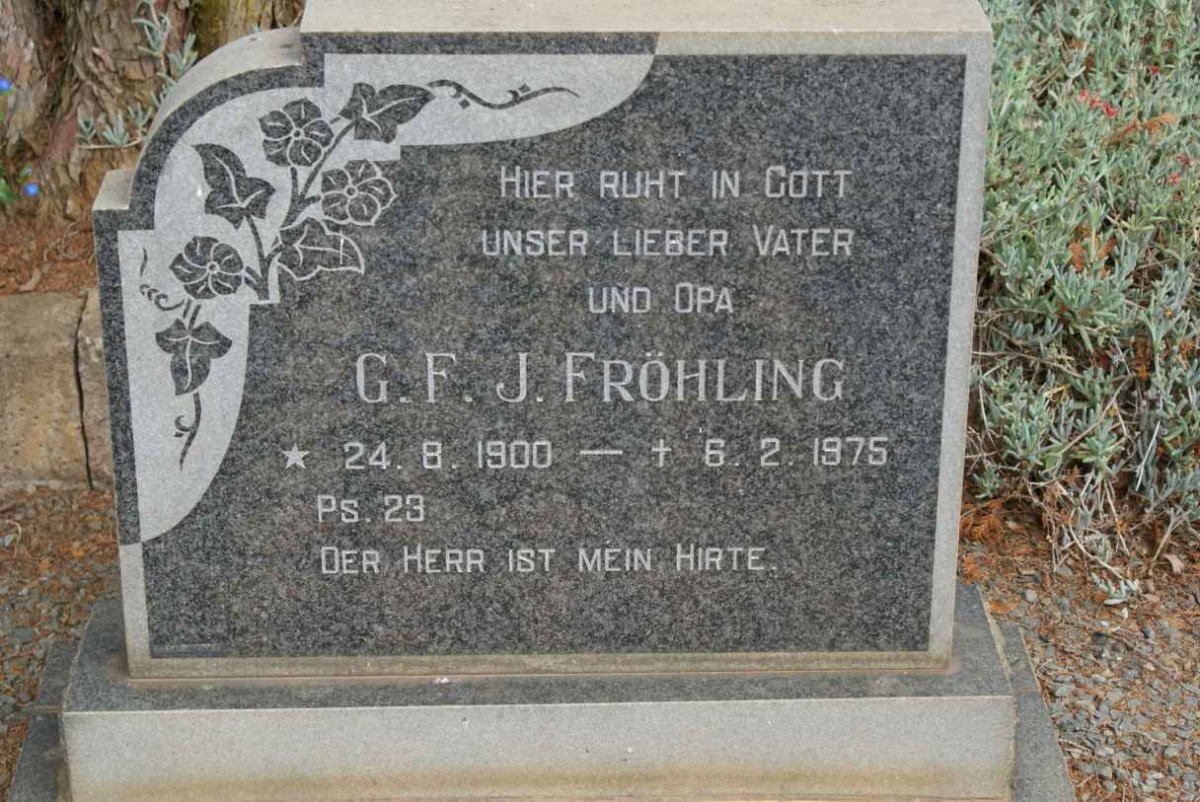 FRÖHLING G.F.J. 1900-1975