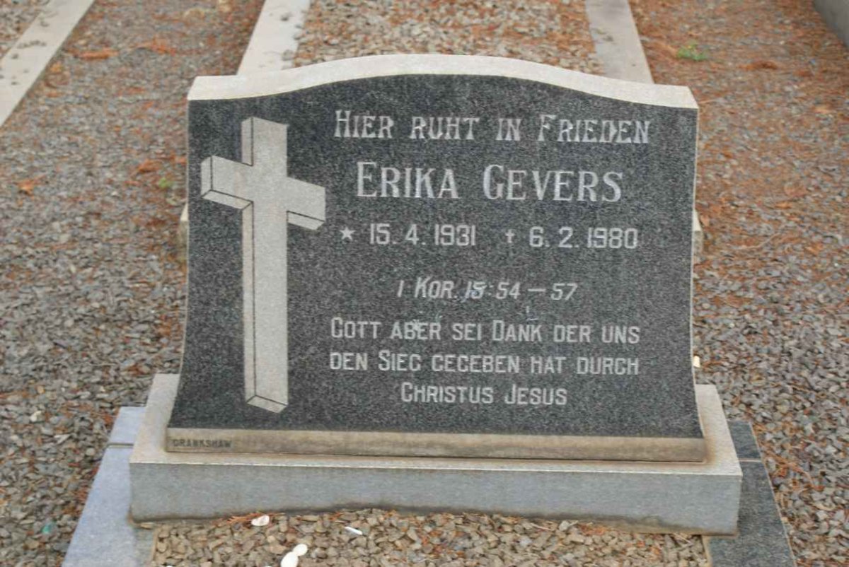 GEVERS Erika 1931-1980