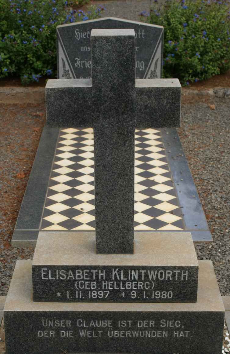 KLINTWORTH Elisabeth nee HELLBERG 1897-1980