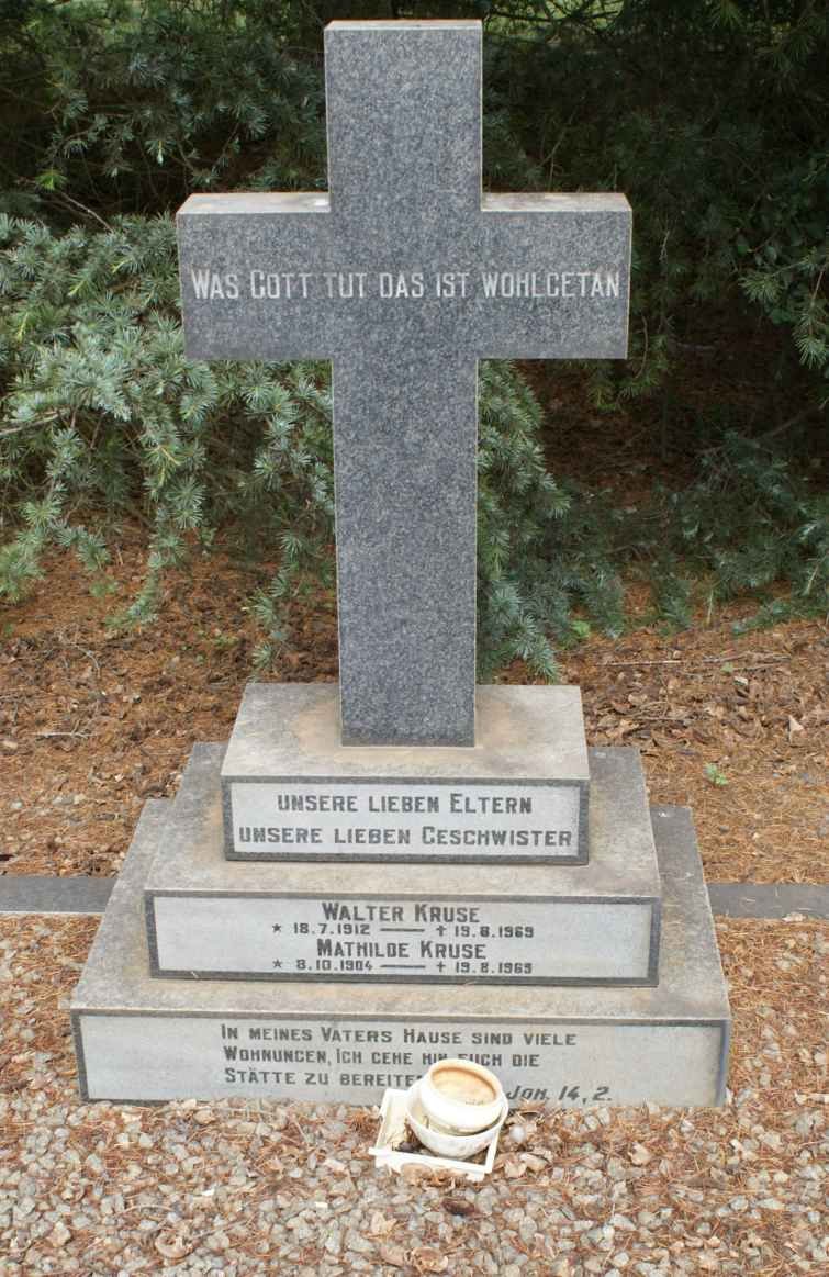 KRUSE Walter 1912-1969 &amp; Mathilde 1904-1963