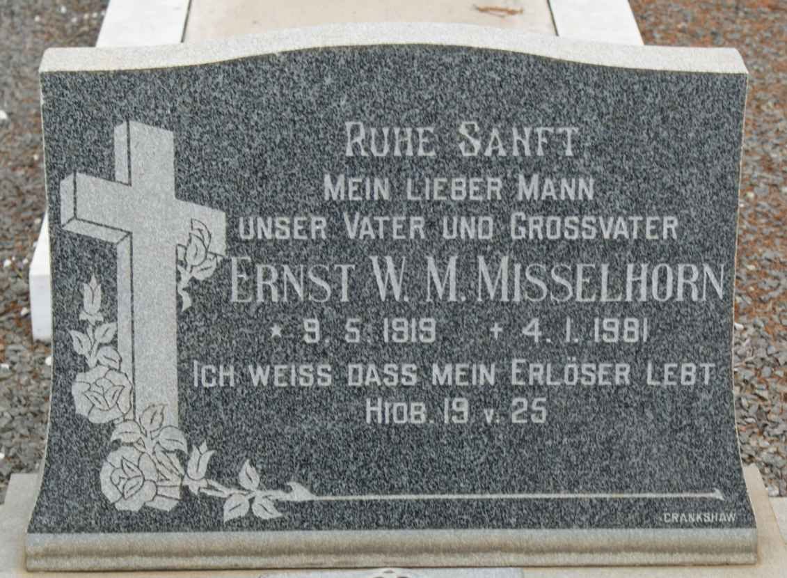 MISSELHORN Ernst W.M. 1919-1981