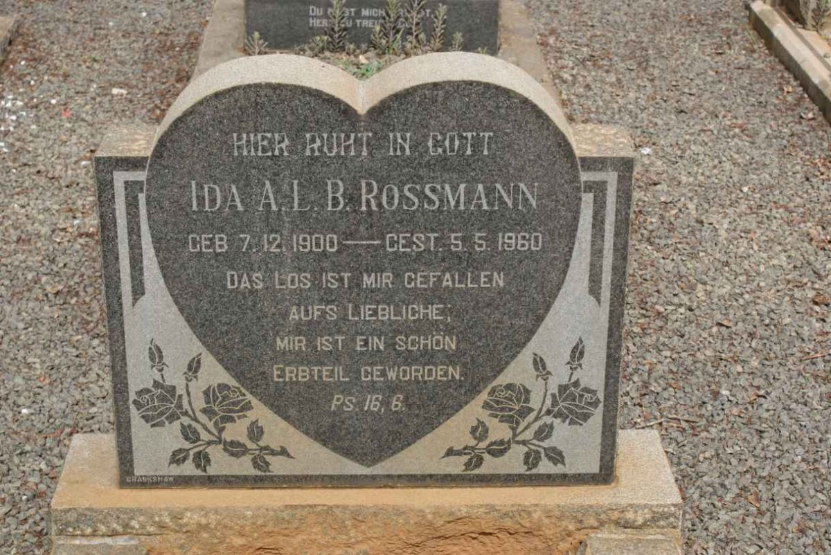 ROSSMANN Ida A.L.B. 1900-1960