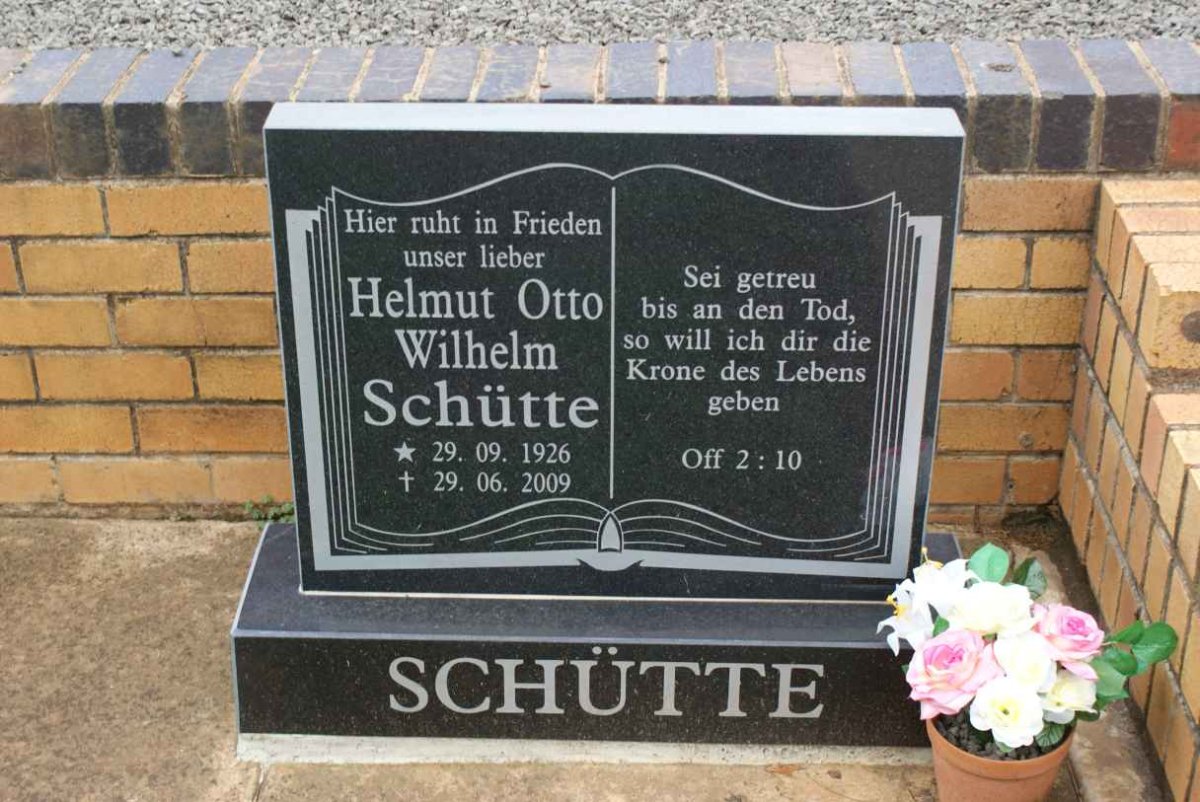 SCHÜTTE Helmut Otto Wilhelm 1926-2009