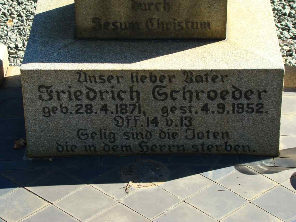SCHROEDER Friedrich 1871-1952