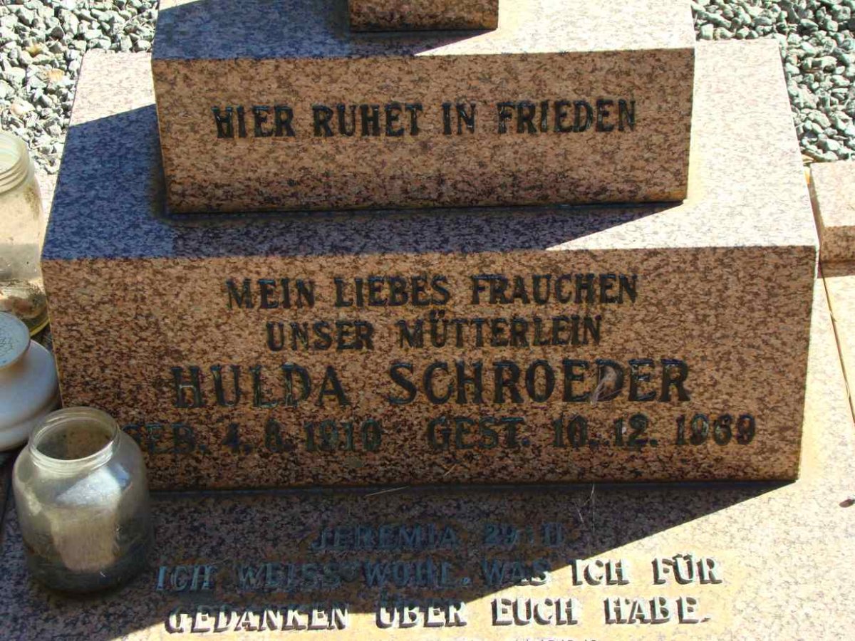 SCHROEDER Hulda 1910-1969