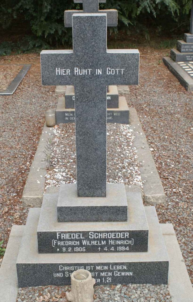 SCHROEDER Friedrich Wilhelm Heinrich 1905-1994