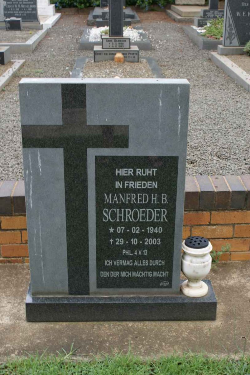 SCHROEDER Manfred H.B.1940-2003