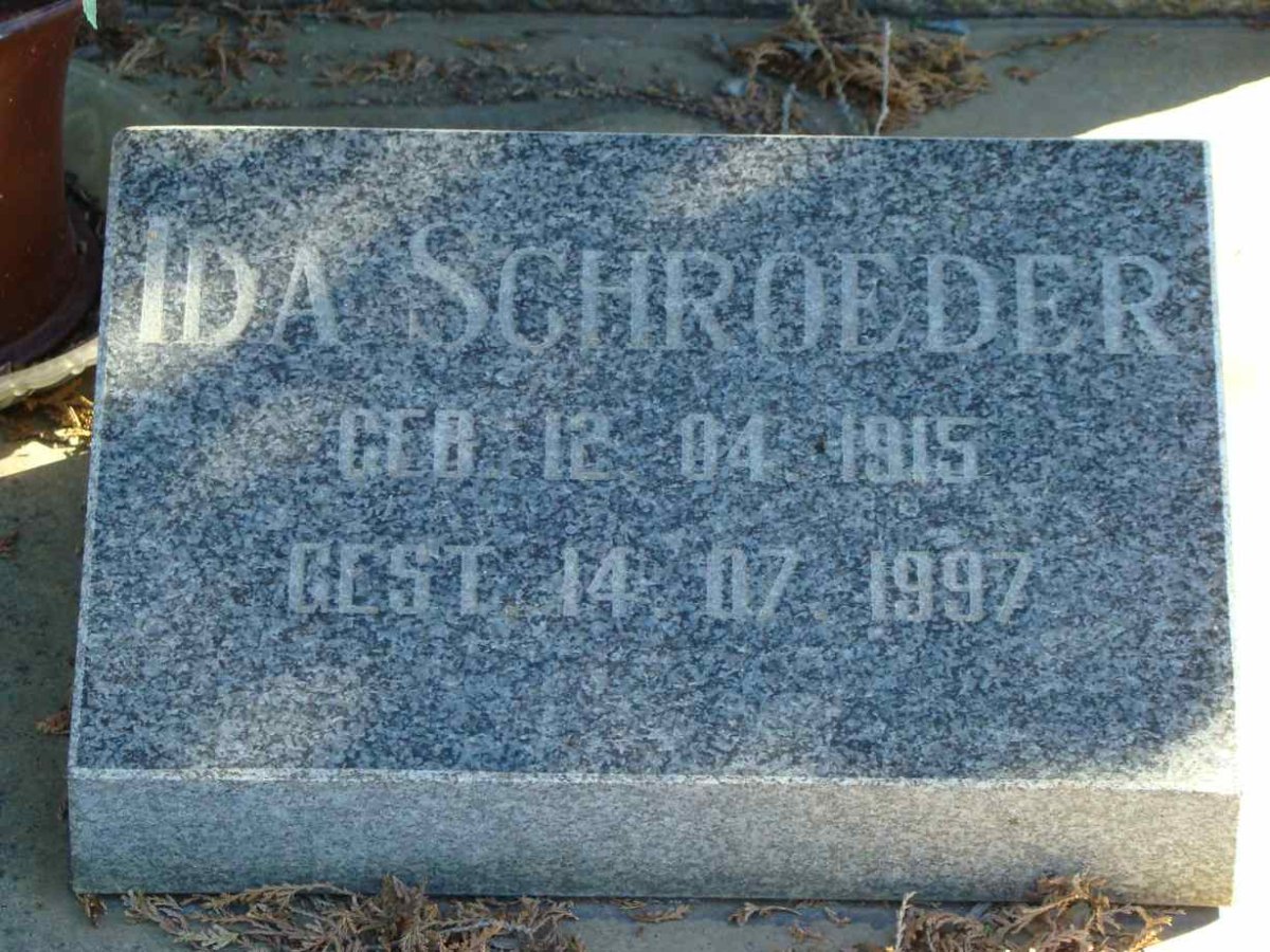 SCHROEDER Ida 1915-1997