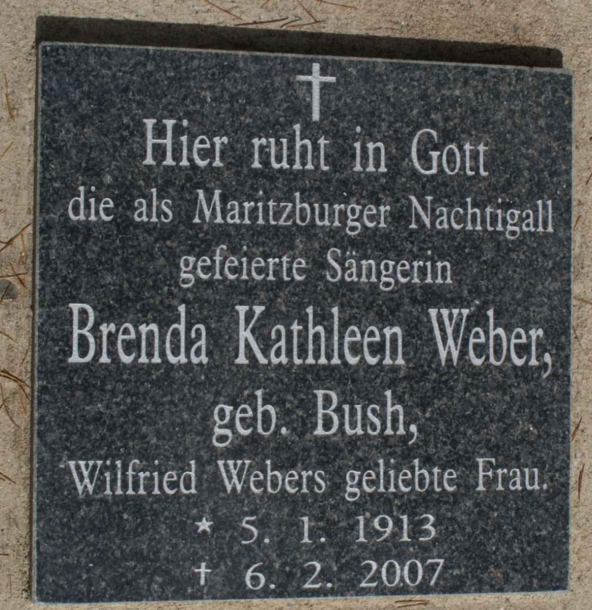 WEBER Brenda Kathleen nee BUSH 1913-2007