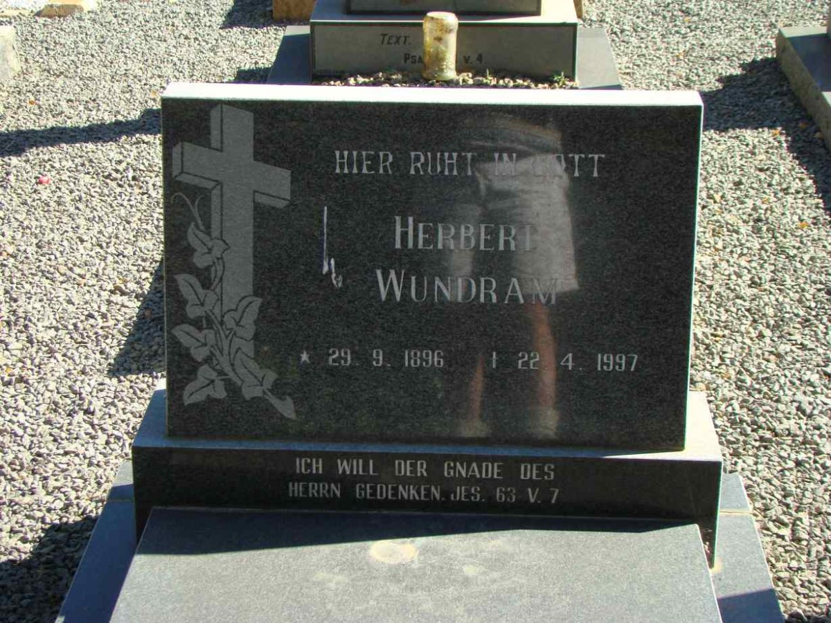 WUNDRAM Herbert 1896-1997
