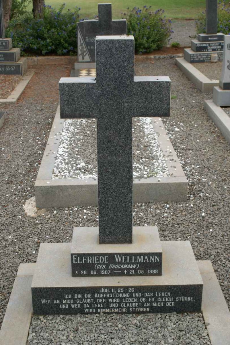 WELLMANN Elfriede nee BROCKMANN 1907-1988