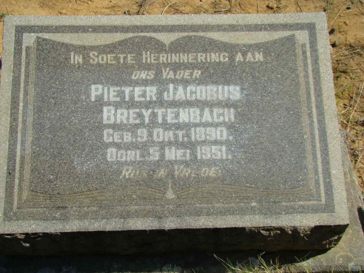 BREYTENBACH Pieter Jacobus 1890-1951