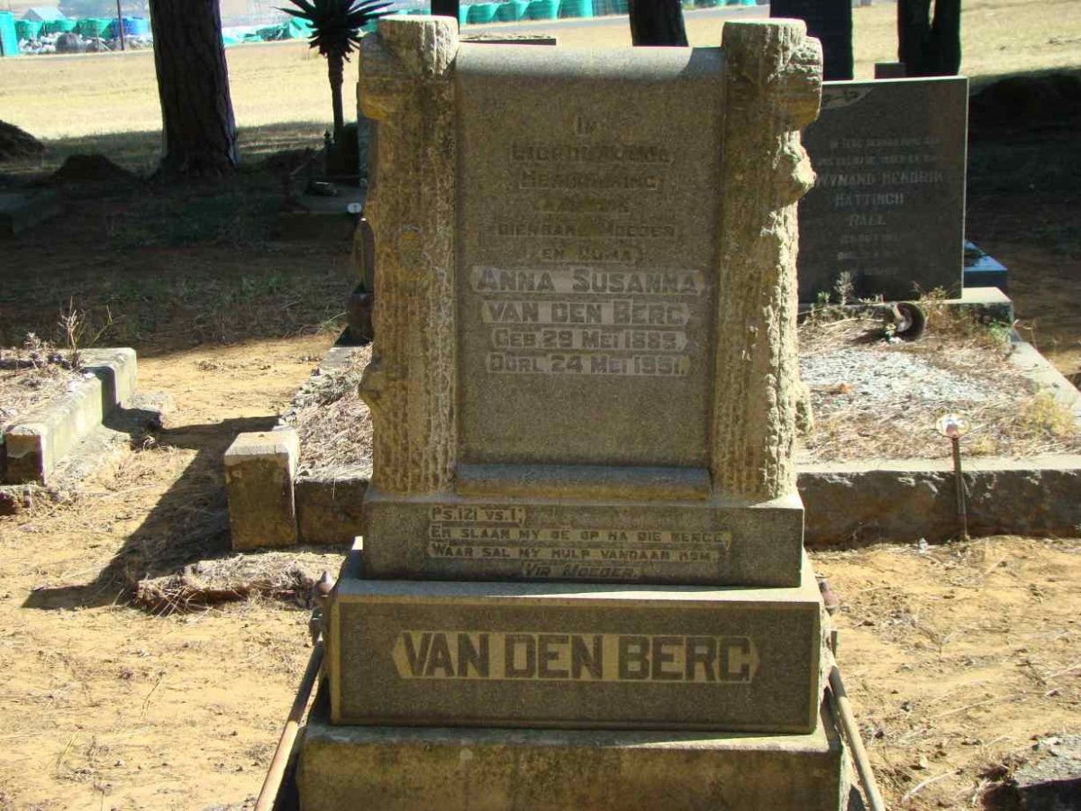 BERG Anna Susanna, van den 1889-1951