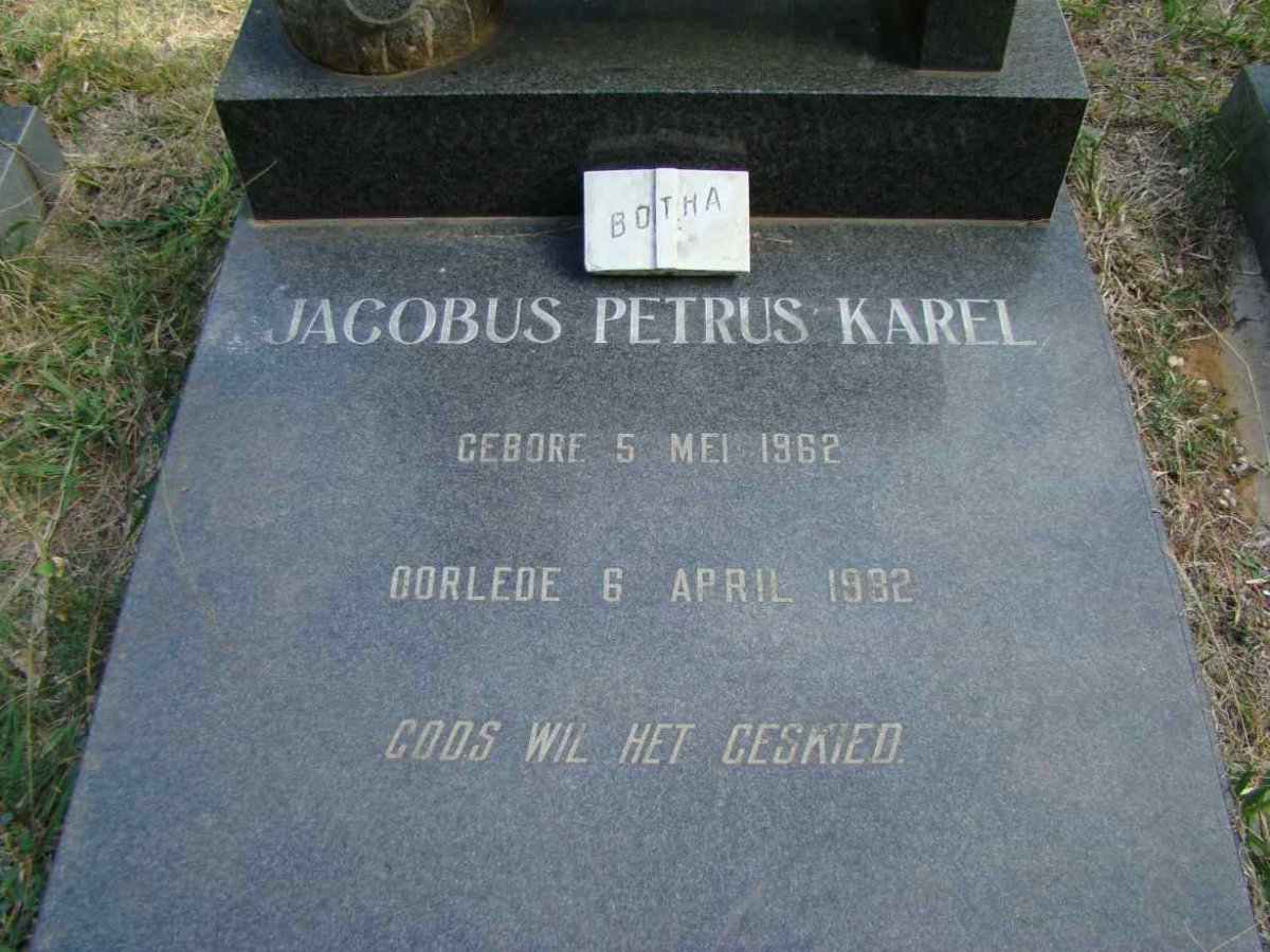 BOTHA Jacobus Petrus Karel 1962-1982