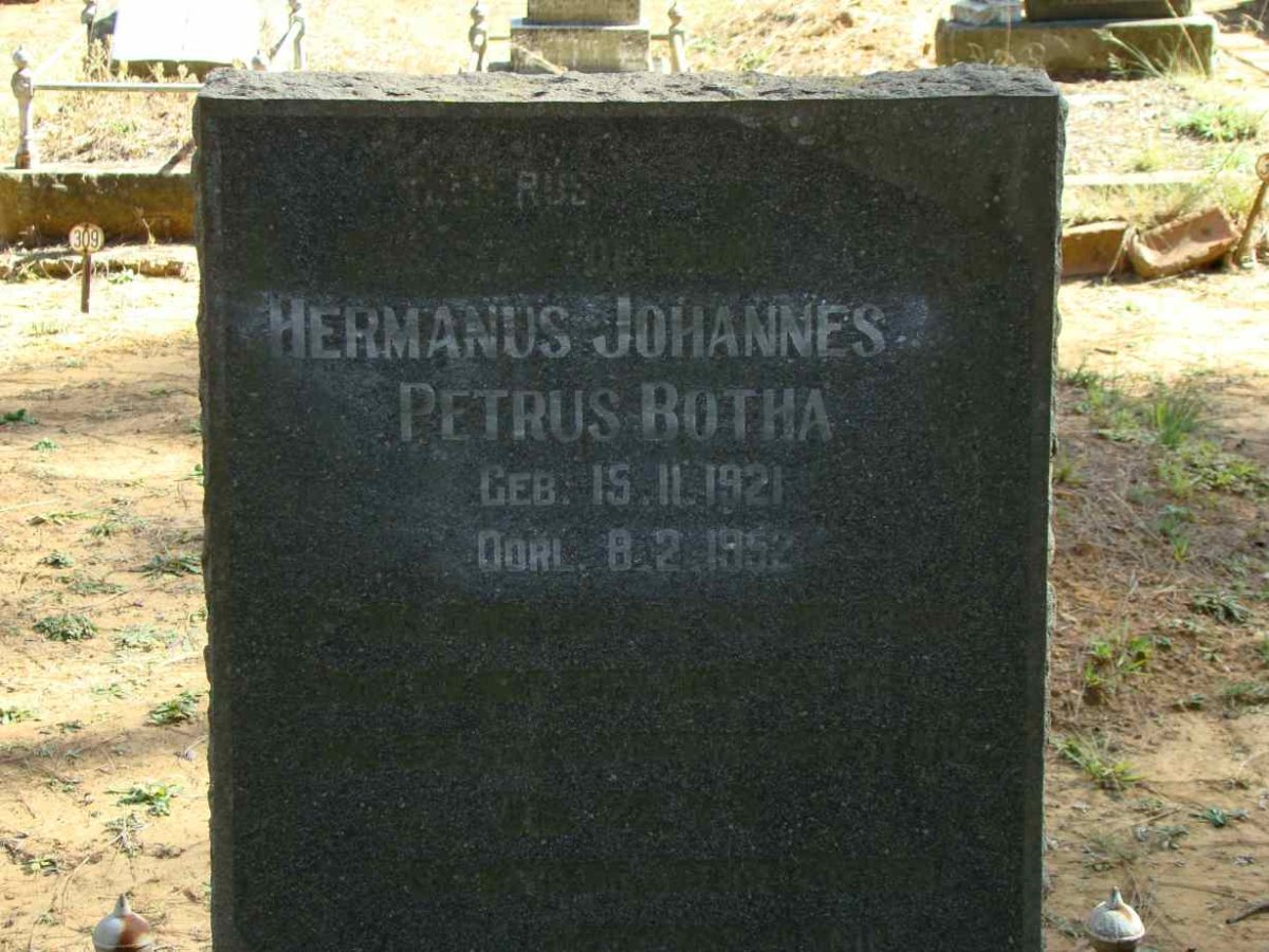 BOTHA Hermanus Johannes Petrus 1921-1952