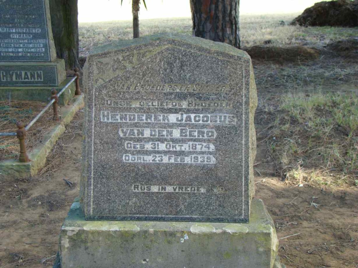 BERG Henderek Jacobus, van den 1874-1939