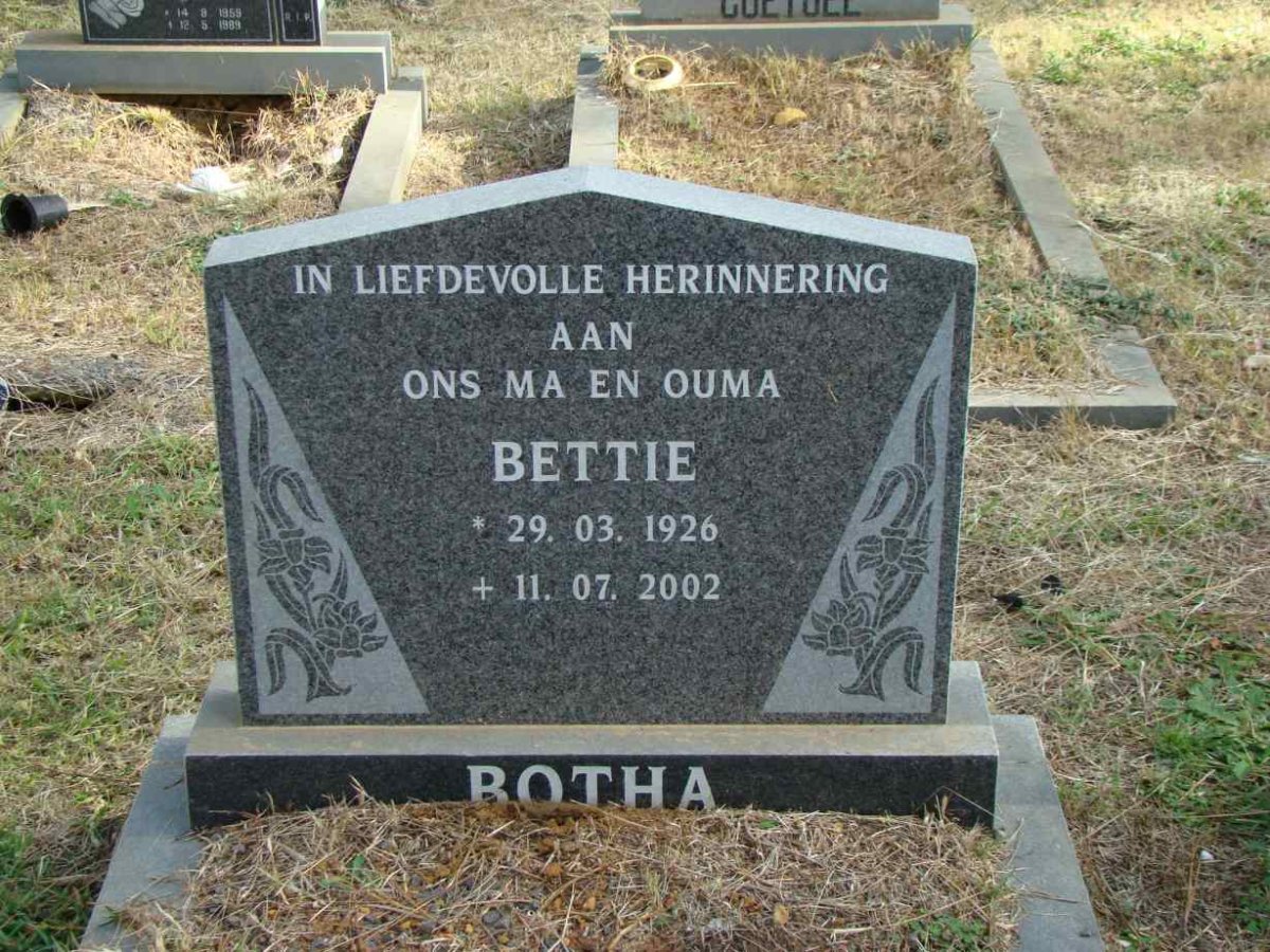BOTHA Bettie 1926-2002