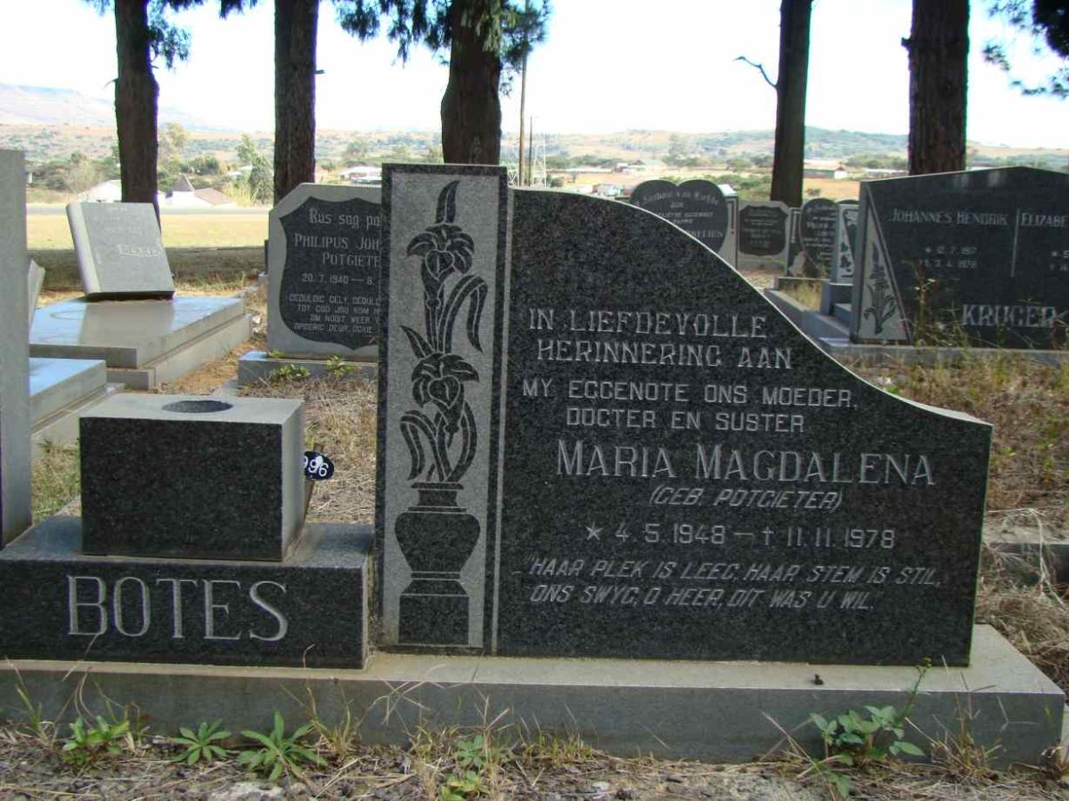 BOTES Maria Magdalena nee POTGIETER 1948-1978