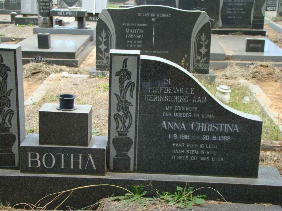 BOTHA Anna Christina 1918-1982