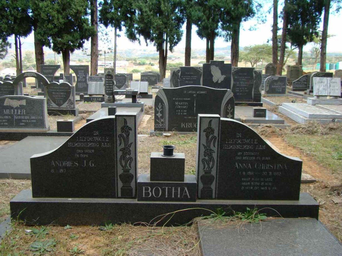 BOTHA Andries J.G. 1917- &amp; Anna Christina 1918-1982