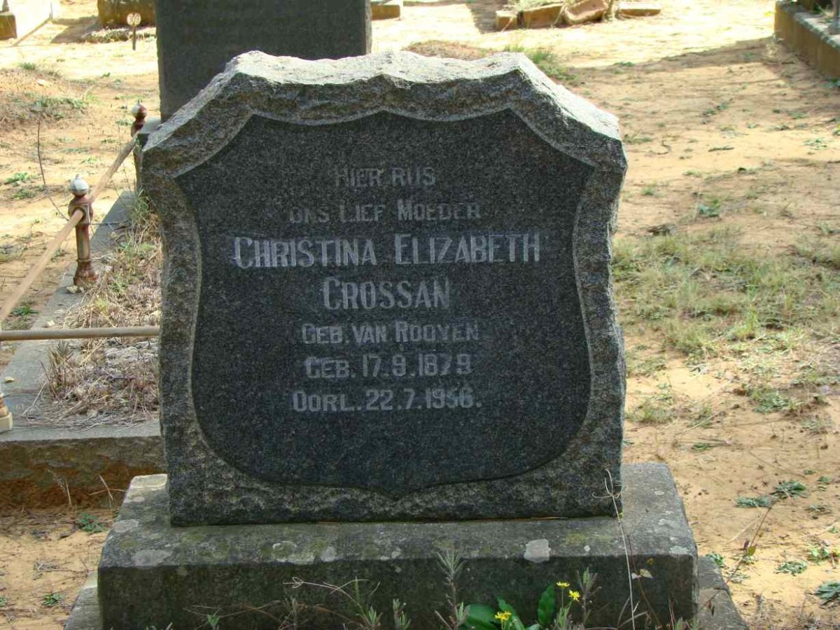 CROSSAN Christina Elizabeth nee VAN ROOYEN 1879-1956
