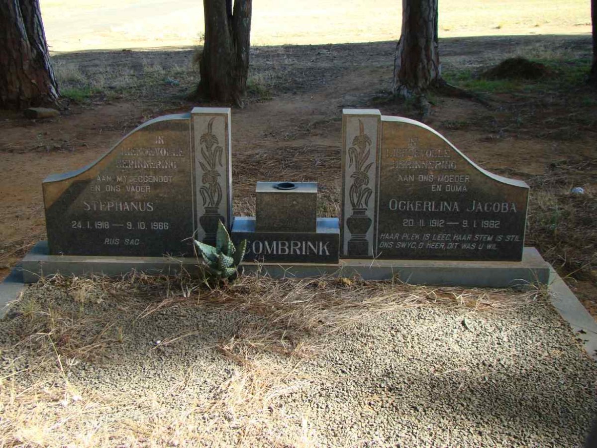 COMBRINK Stephanus 1918-1966 &amp; Ockerlina Jacoba 1912-1982