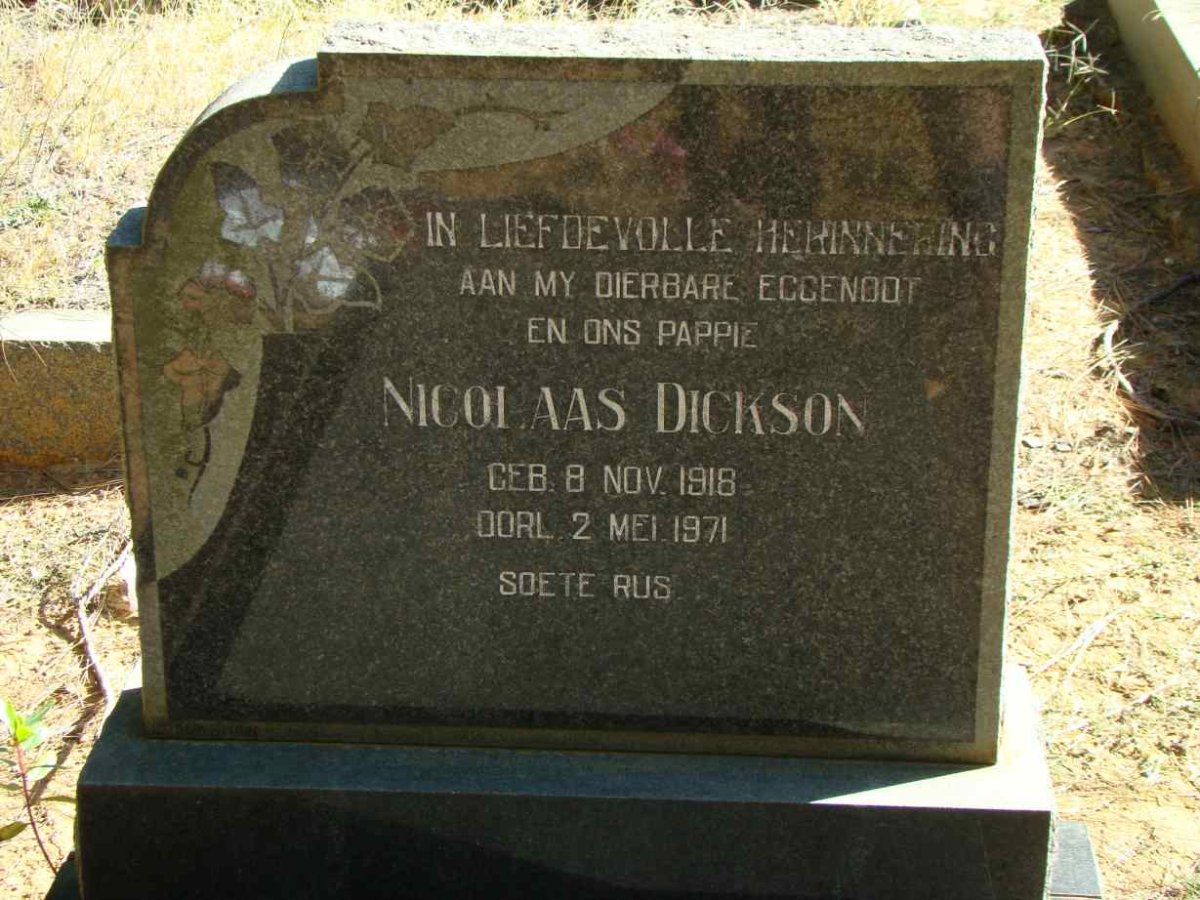 DICKSON Nicolaas 1918-1971