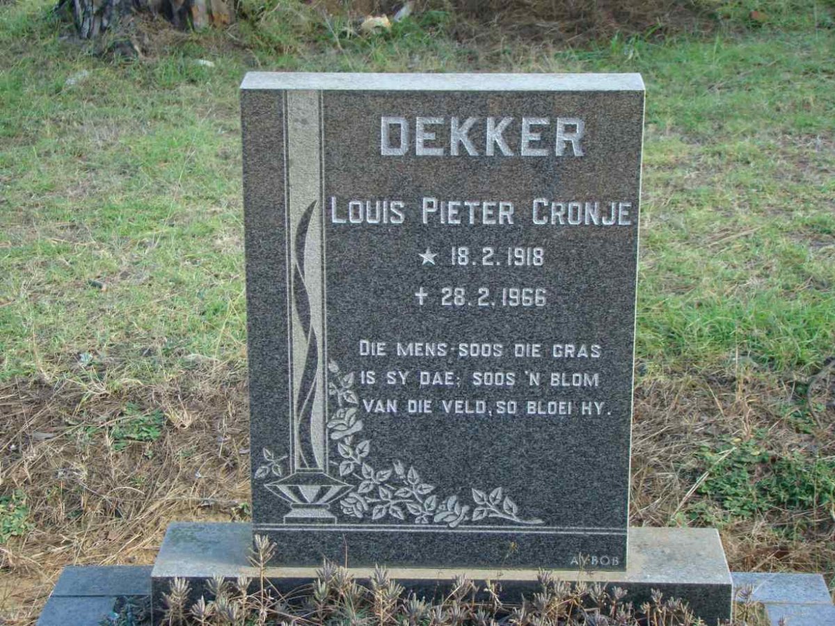 DEKKER Louis Pieter 1918-1966