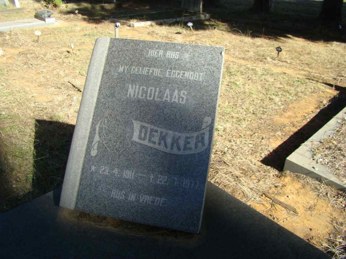 DEKKER Nicolaas 1911-1977