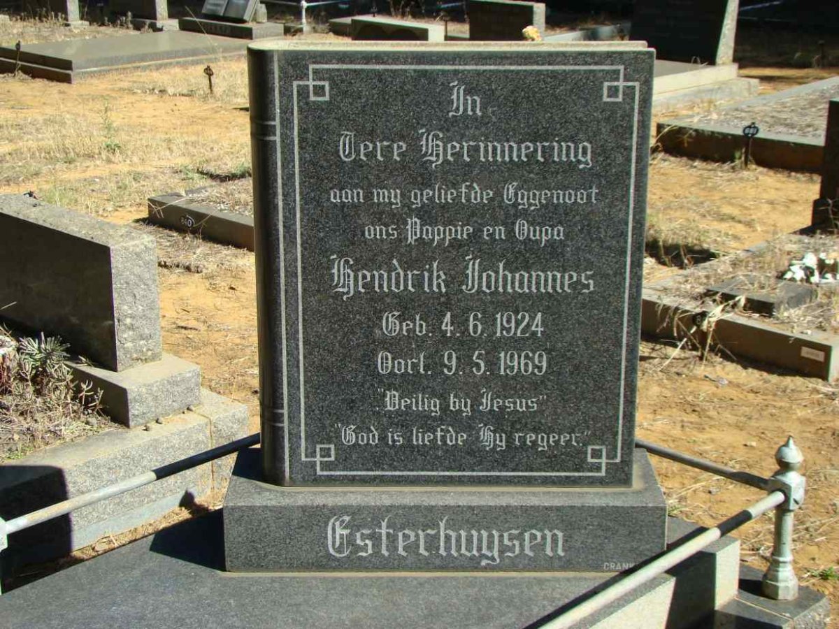 ESTERHUYSEN Hendrik Johannes 1924-1969
