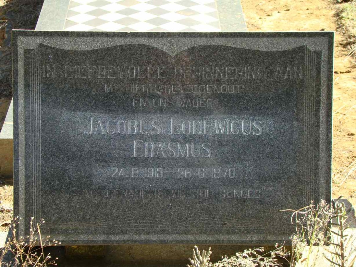 ERASMUS Jacobus Lodewicus 1913-1970