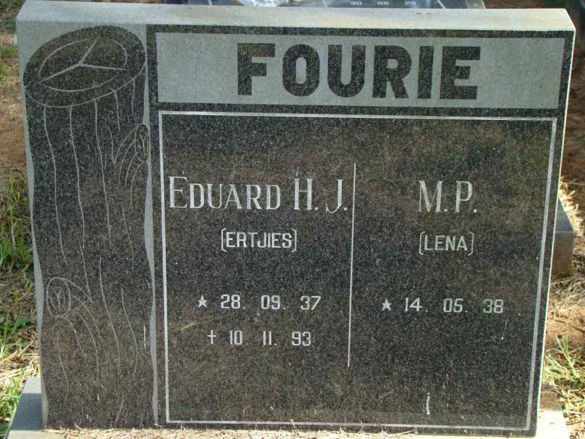 FOURIE Eduard H.J. 1937-1993 &amp; M.P. 1938-