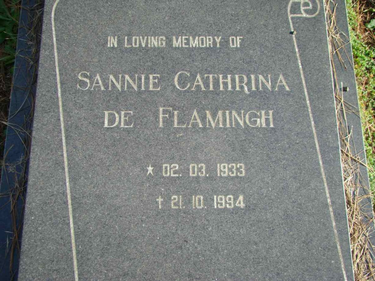 FLAMINGH Sannie Cathrina, de 1933-1994