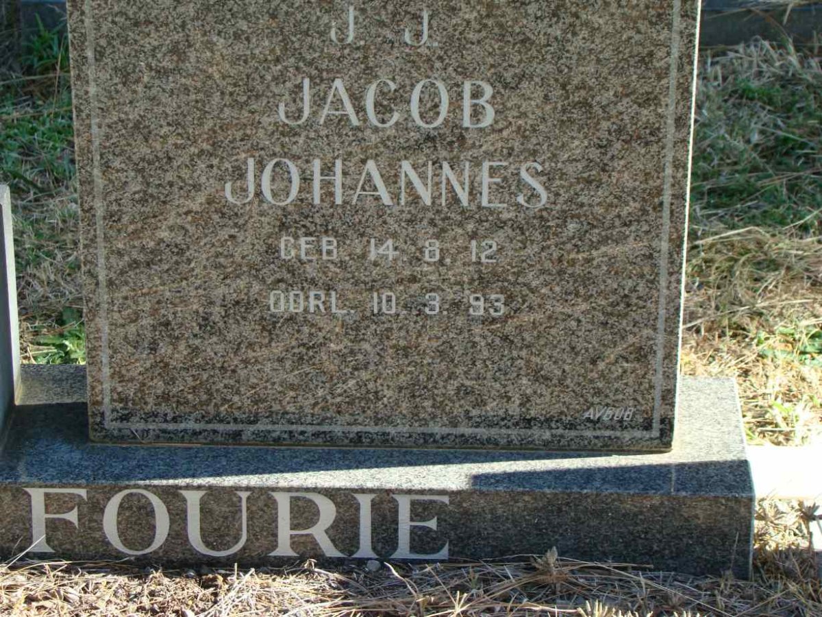 FOURIE Jacob Johannes 1912-1993