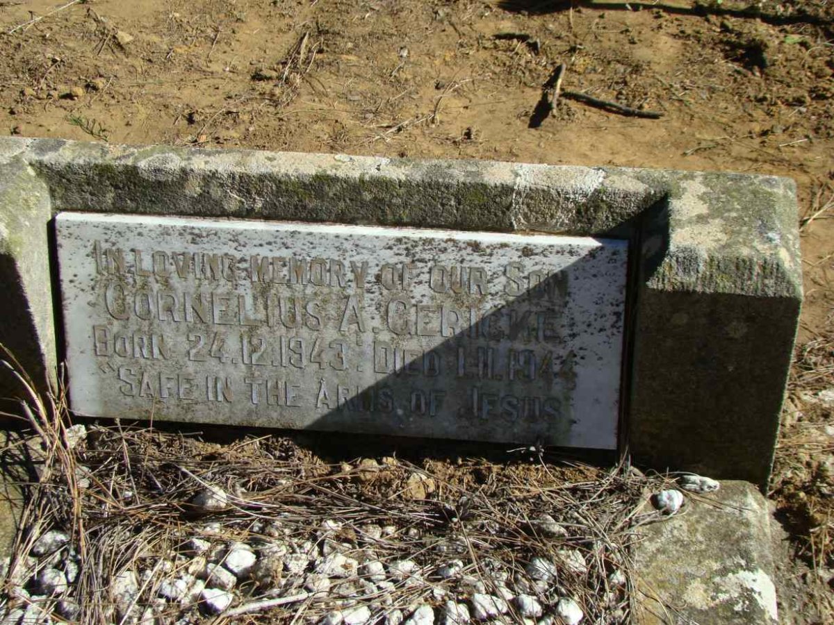 GERICKE Cornelius A. 1943-1944
