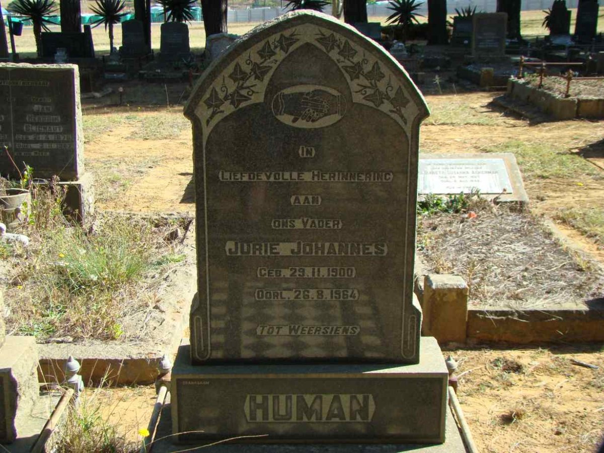 HUMAN Jurie Johannes 1900-1964
