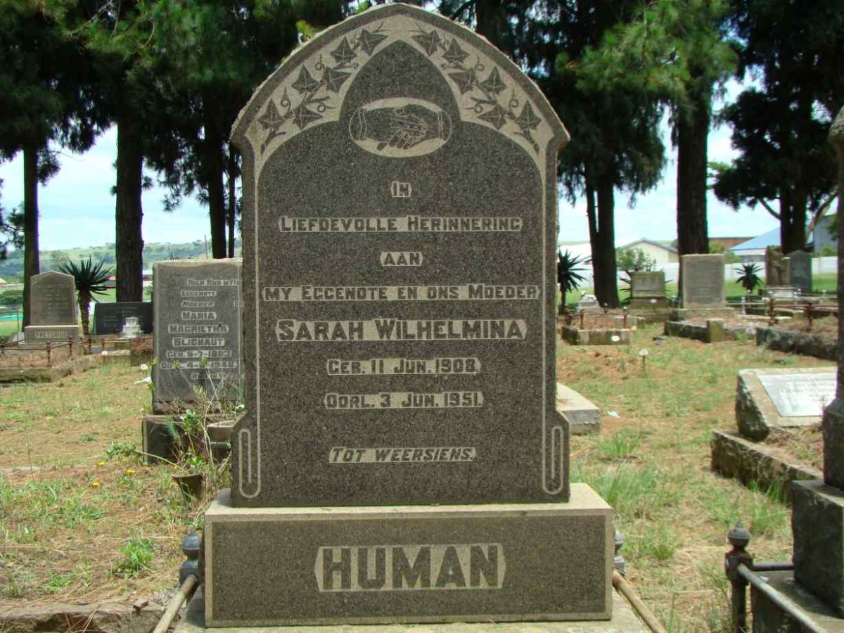 HUMAN Sarah Wilhelmina 1908-1951