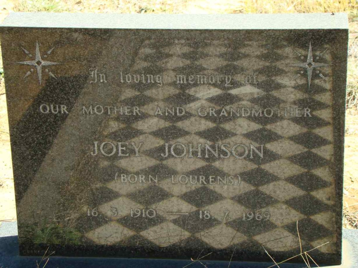 JOHNSON Joey nee LOURENS 1910-1969