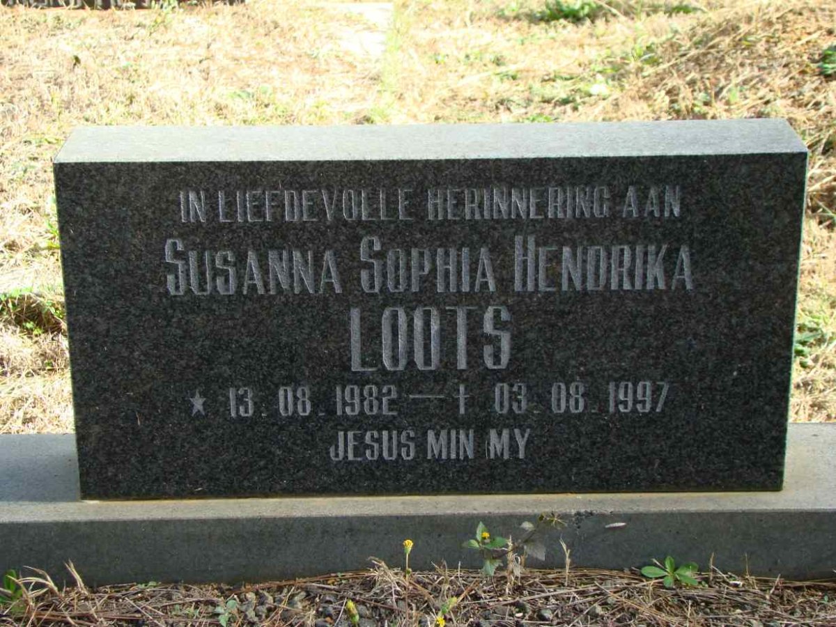 LOOTS Susanna Sophia Hendrika 1982-1997