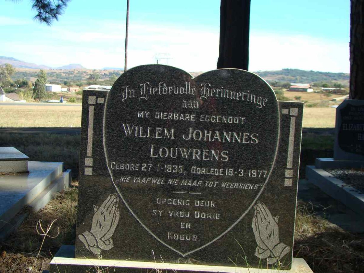 LOUWRENS Willem Johannes 1933-1977