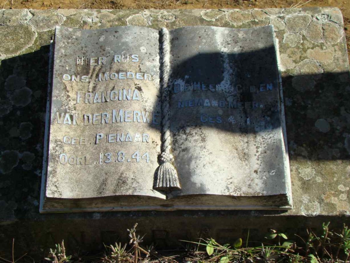 MERWE Francina, van der nee PIENAAR -1944