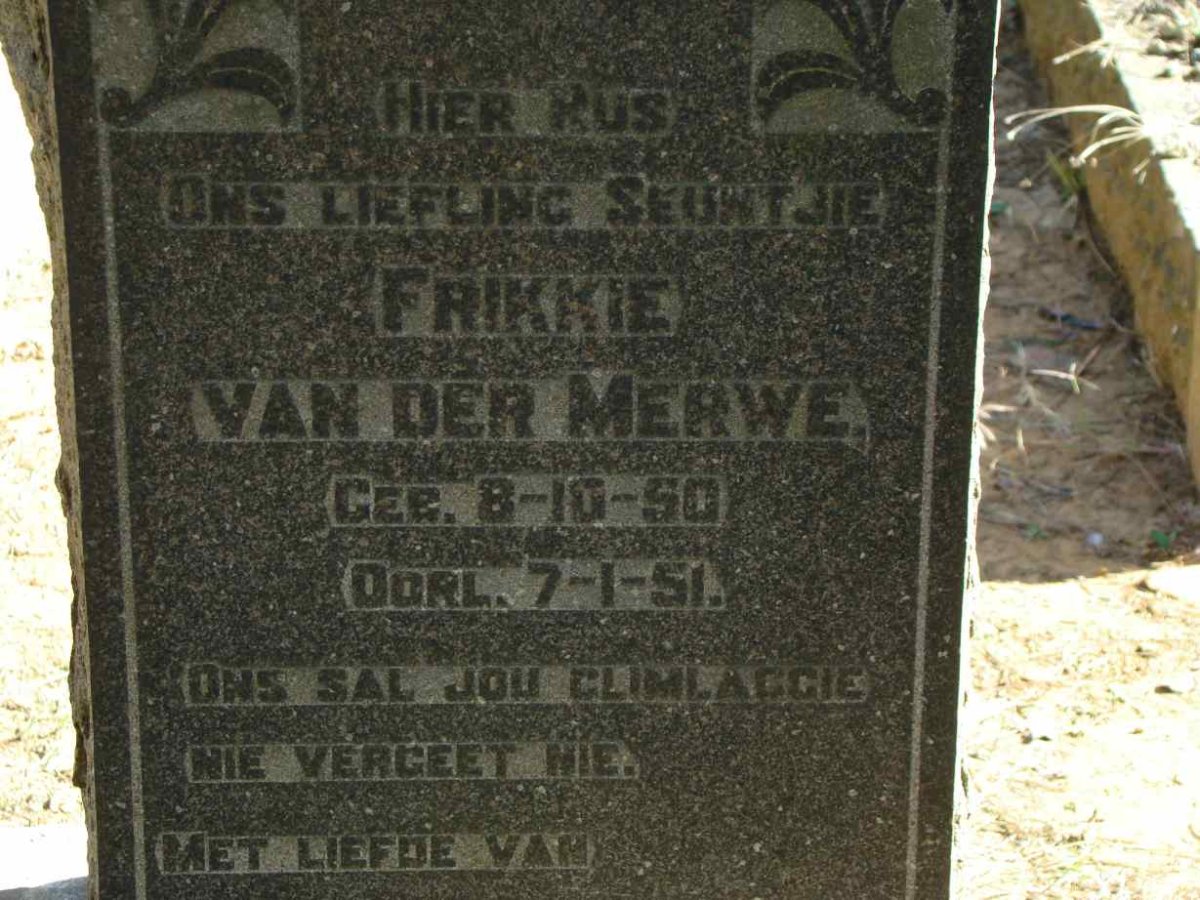 MERWE Frikkie, van der 1950-1951