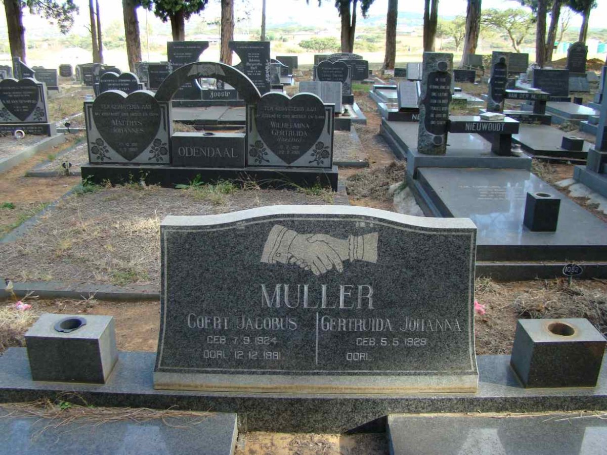 MULLER Coert Jacobus 1924-1981 &amp; Gertruida Johanna 1928-