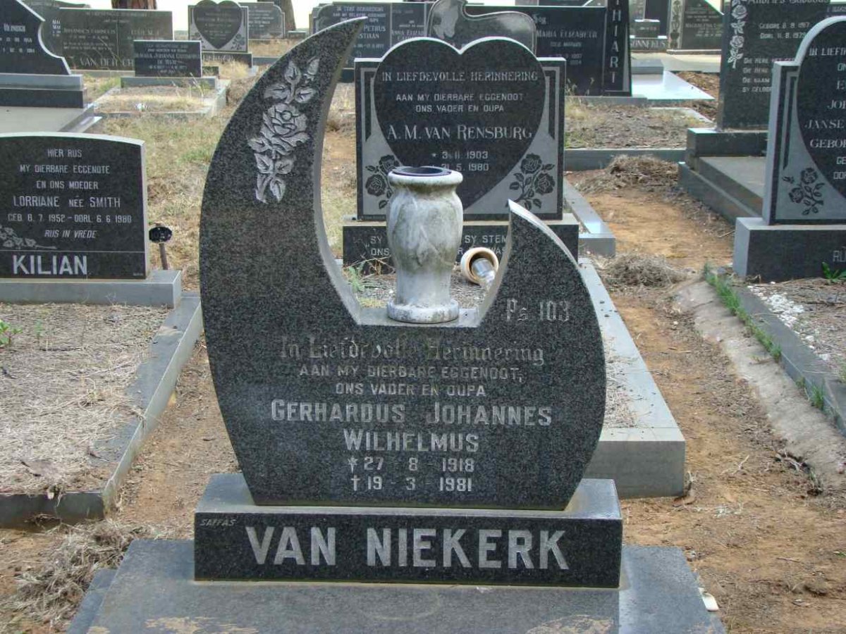 NIEKERK Gerhardus Johannes Wilhelmus, van 1918-1981