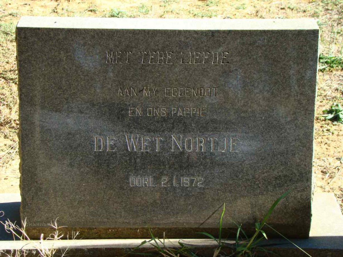 NORTJE de Wet -1972