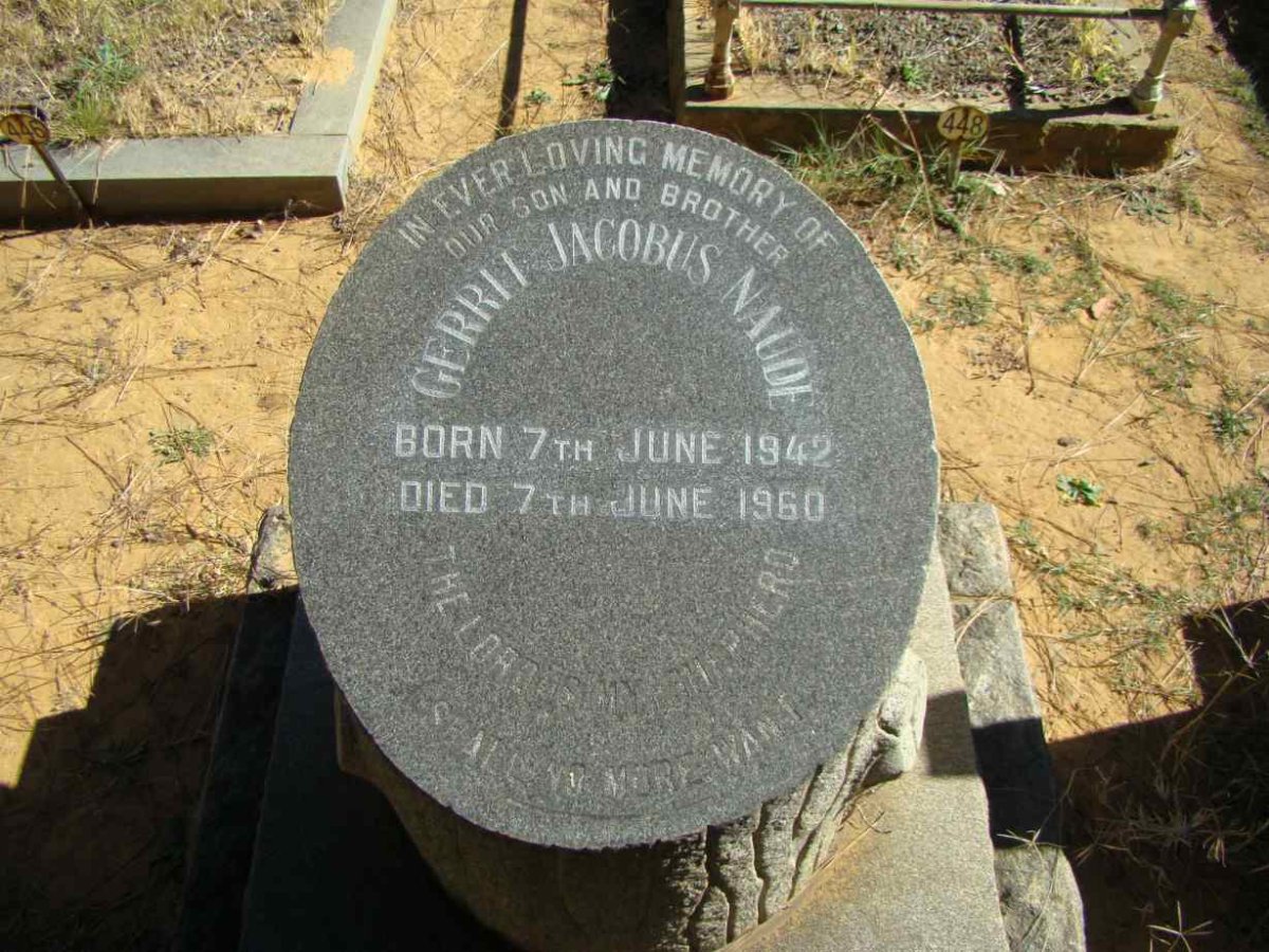 NAUDE Gerrit Jacobus 1942-1960