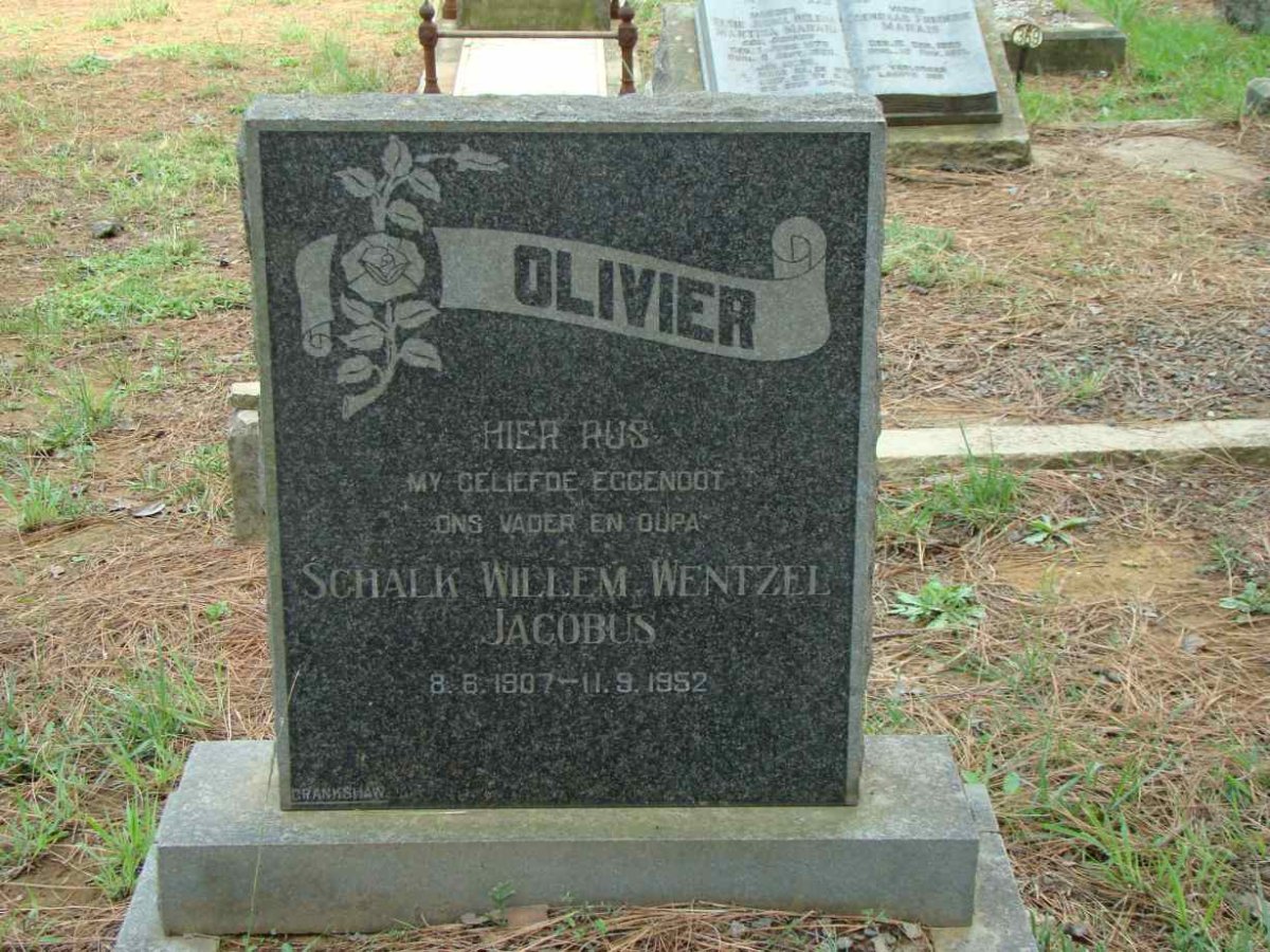 OLIVIER Schalk Willem Wentzel Jacobus 1907-1952